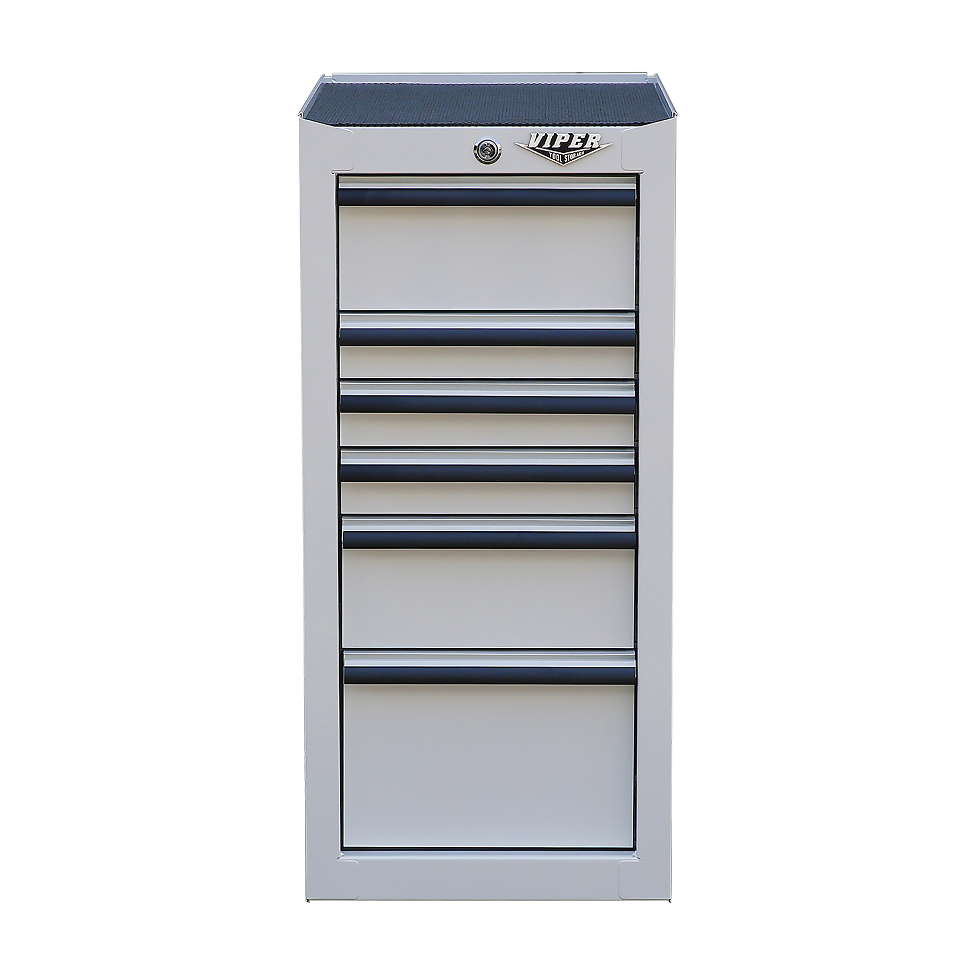 Viper Tool Storage Steel Side Cabinet - 6-Drawer, 16in. Width, 34.38in. Height, 6180 Cu. In. Capacity, White, Model# V1606SCWH